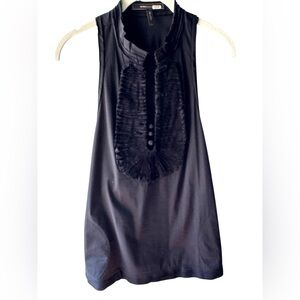 BCBGMaxAzria Black Ruffled Top